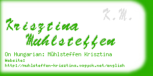 krisztina muhlsteffen business card